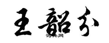 胡問遂王韶分行書個性簽名怎么寫