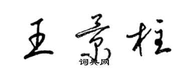 梁錦英王景柱草書個性簽名怎么寫