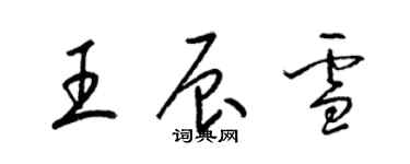 梁錦英王辰雪草書個性簽名怎么寫