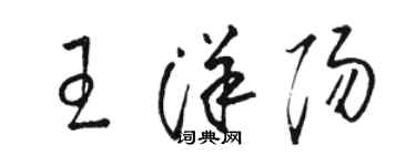 駱恆光王洋陽草書個性簽名怎么寫