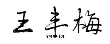 曾慶福王豐梅行書個性簽名怎么寫