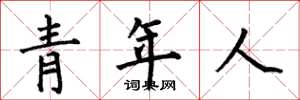 何伯昌青年人楷書怎么寫