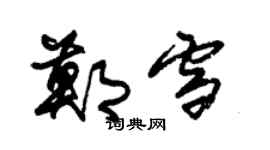 朱錫榮鄭雪草書個性簽名怎么寫