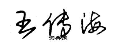 朱錫榮王傳海草書個性簽名怎么寫