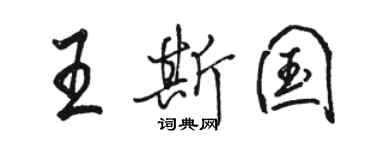 駱恆光王斯國行書個性簽名怎么寫
