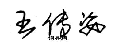 朱錫榮王傳姿草書個性簽名怎么寫