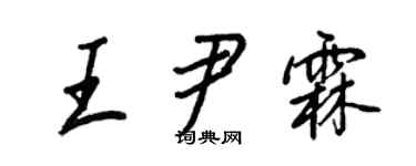 王正良王尹霖行書個性簽名怎么寫