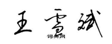 梁錦英王雪斌草書個性簽名怎么寫