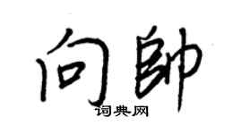 王正良向帥行書個性簽名怎么寫