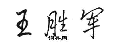 駱恆光王勝軍行書個性簽名怎么寫