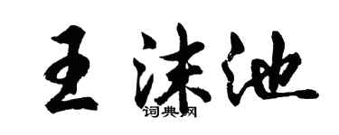 胡問遂王沫池行書個性簽名怎么寫