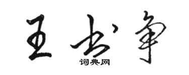 駱恆光王書爭行書個性簽名怎么寫
