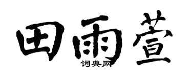 翁闓運田雨萱楷書個性簽名怎么寫