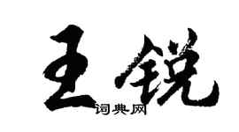 胡問遂王銳行書個性簽名怎么寫