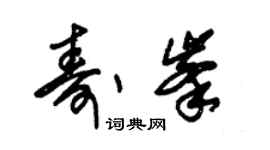 朱錫榮壽峰草書個性簽名怎么寫