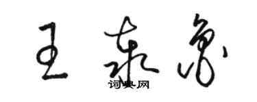 駱恆光王泰魯草書個性簽名怎么寫