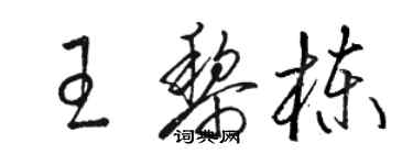 駱恆光王黎棟草書個性簽名怎么寫