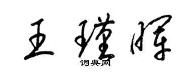 梁錦英王瑾暉草書個性簽名怎么寫