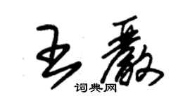 朱錫榮王嚴草書個性簽名怎么寫