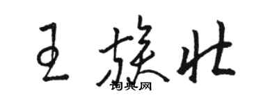 駱恆光王族壯草書個性簽名怎么寫