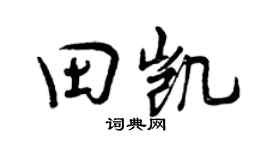 曾慶福田凱行書個性簽名怎么寫