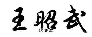 胡問遂王昭武行書個性簽名怎么寫
