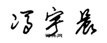 朱錫榮馮宇晨草書個性簽名怎么寫