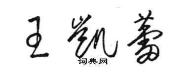 駱恆光王凱蕾草書個性簽名怎么寫