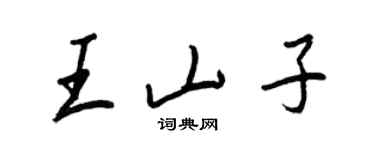 王正良王山子行書個性簽名怎么寫