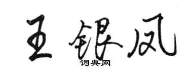 駱恆光王銀鳳行書個性簽名怎么寫
