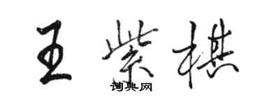 駱恆光王紫棋行書個性簽名怎么寫