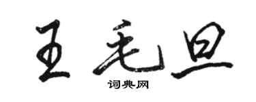 駱恆光王毛旦行書個性簽名怎么寫