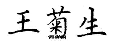 丁謙王菊生楷書個性簽名怎么寫