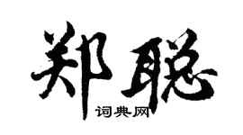 胡問遂鄭聰行書個性簽名怎么寫
