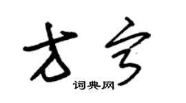 朱錫榮方寧草書個性簽名怎么寫