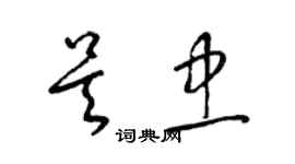 梁錦英吳忠草書個性簽名怎么寫