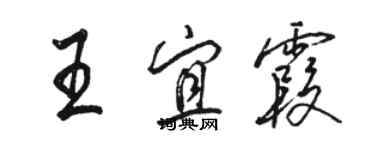 駱恆光王宜霞行書個性簽名怎么寫