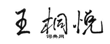 駱恆光王桐悅行書個性簽名怎么寫