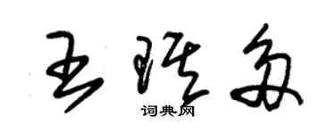 朱錫榮王琪多草書個性簽名怎么寫