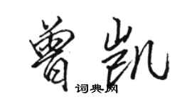 駱恆光曾凱行書個性簽名怎么寫