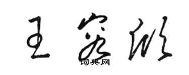 駱恆光王容欣草書個性簽名怎么寫