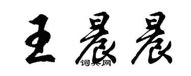 胡問遂王晨晨行書個性簽名怎么寫