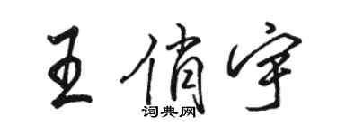 駱恆光王俏宇行書個性簽名怎么寫