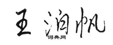 駱恆光王泊帆行書個性簽名怎么寫