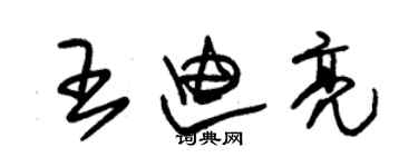 朱錫榮王迪亮草書個性簽名怎么寫