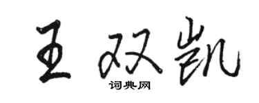 駱恆光王雙凱行書個性簽名怎么寫