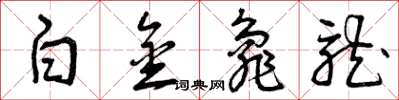 曾慶福白金龜龍草書怎么寫