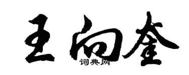 胡問遂王向奎行書個性簽名怎么寫