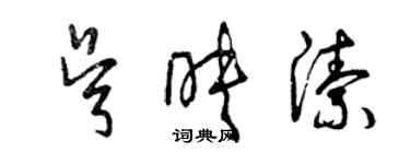 曾慶福吳映潔草書個性簽名怎么寫