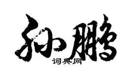 胡問遂孫鵬行書個性簽名怎么寫